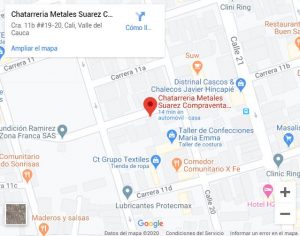 Ubicación Metales suárez